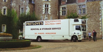 Modern Pretlove's removal and storage truck