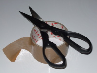 packing tape and scissors